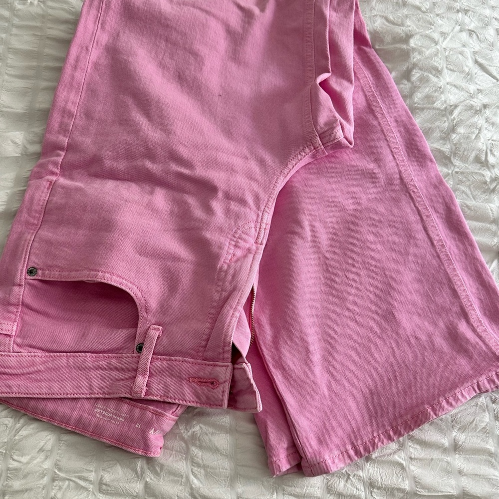 Pink Old Navy Extra High wasted wide leg jeans